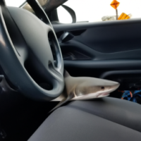 Shark in car
