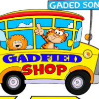 Garfield driving a bus to school with one direction